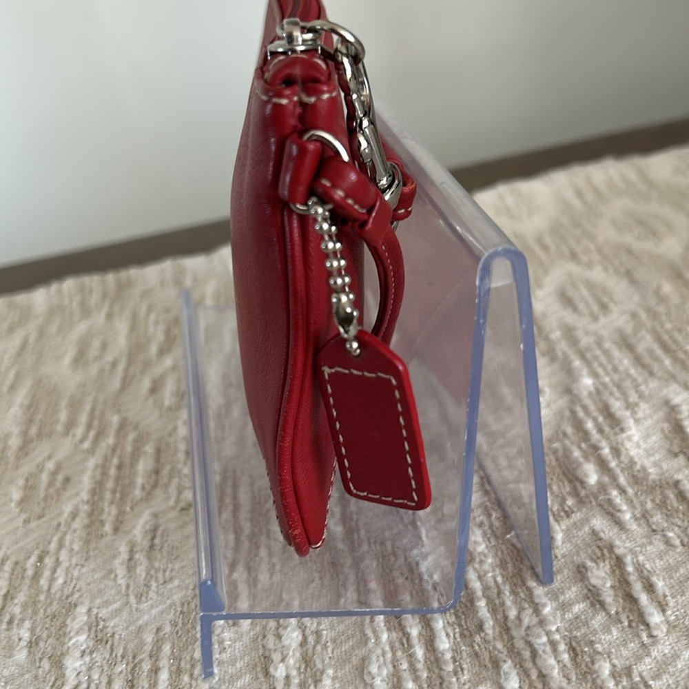 Coach Red Leather Wristlet - Picture 7 of 14